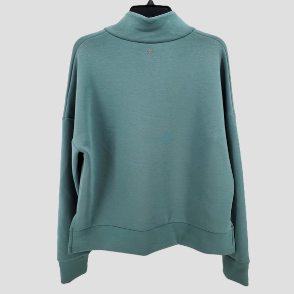 Calia Womens XL Soft Scuba Quarter Zip Sweatshirt Puya Green Stretch Breathable - Picture 8 of 8